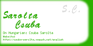 sarolta csuba business card